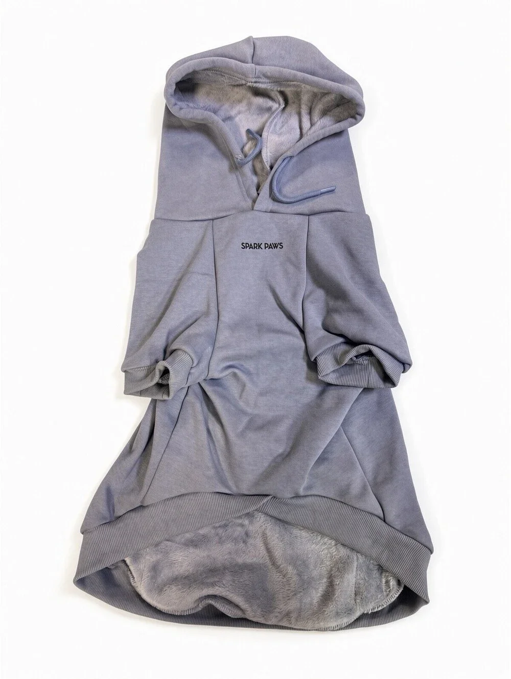 Spark Paws Dog Hoodie 3XL Blue Fleece Lined Pullover Pet Sweatshirt Pocket NWT